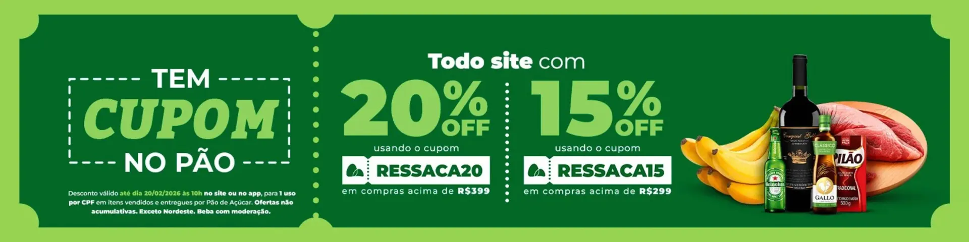 Encarte de Folheto Pão de Açúcar 19 de fevereiro até 20 de fevereiro 2026 - Pagina 1