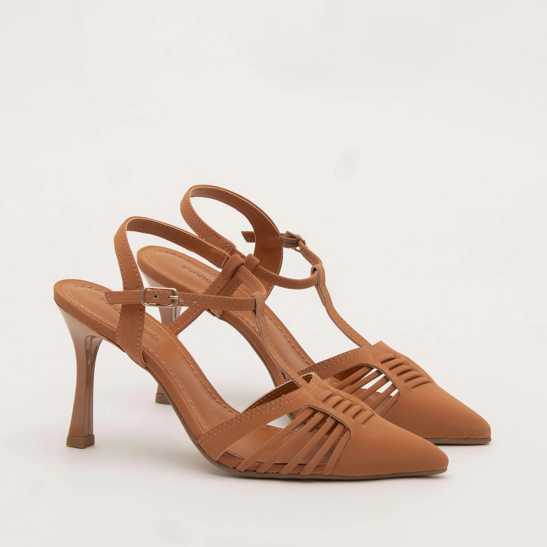 Scarpin bico fino fisherman - CAMEL