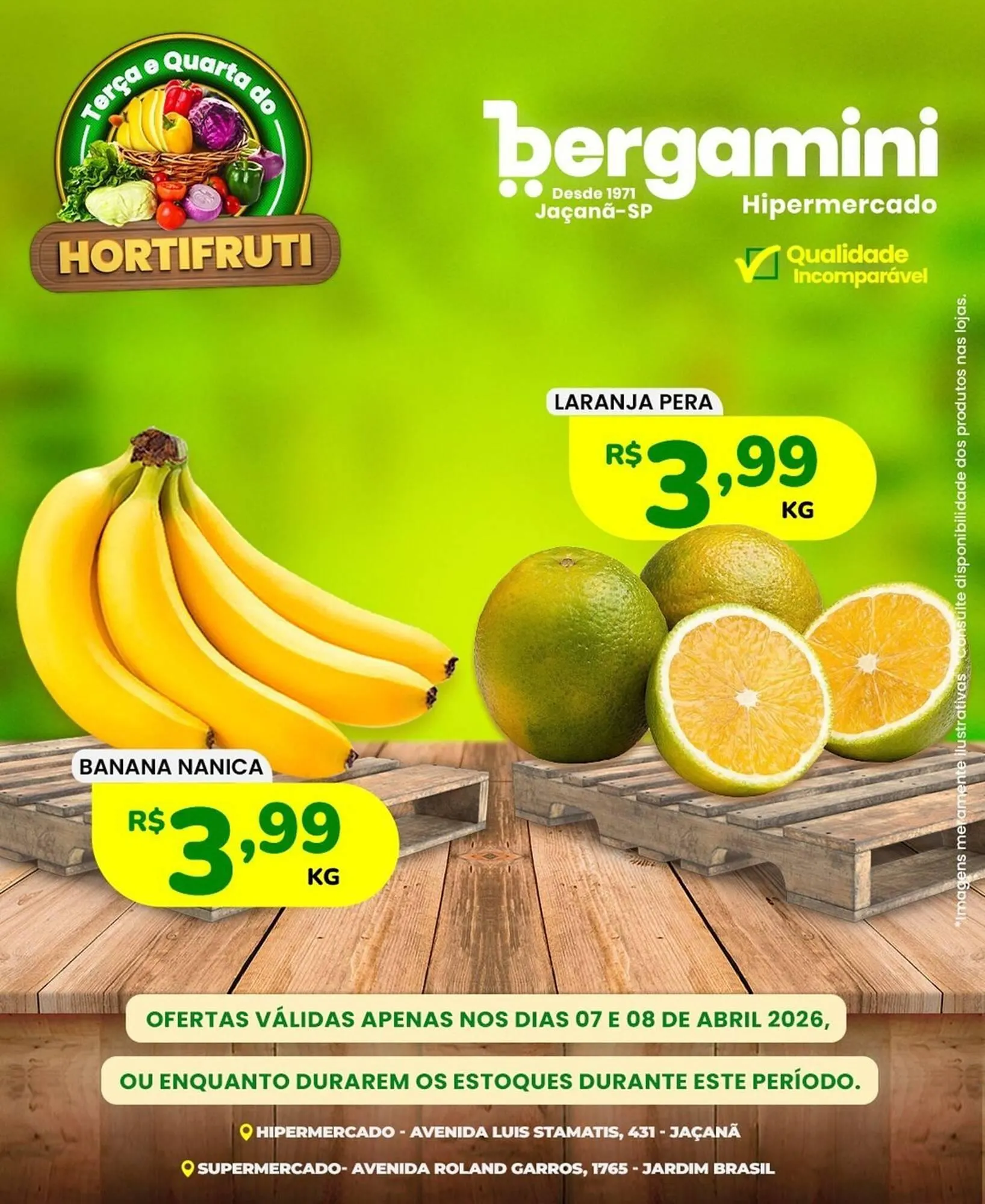 Encarte de Catálogo Supermercado Bergamini 7 de abril até 8 de abril 2026 - Pagina 1