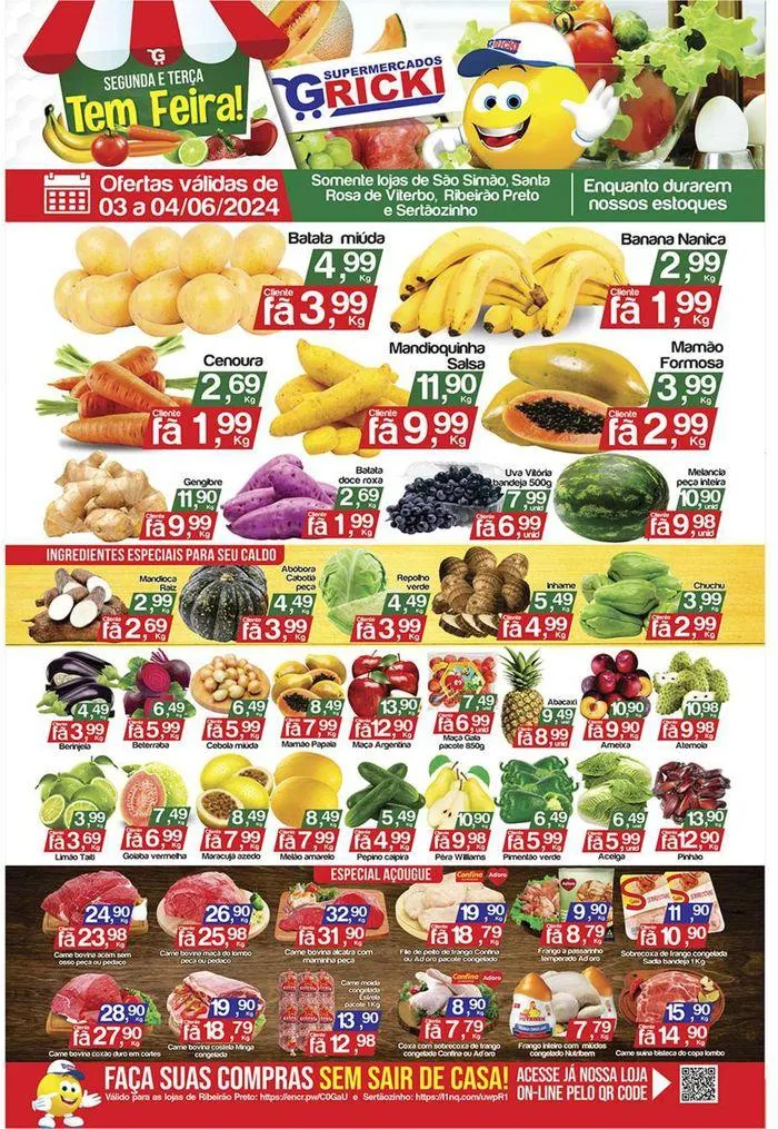 Encarte de Ofertas Supermercados Gricki 4 de junho até 4 de junho 2024 - Pagina 1