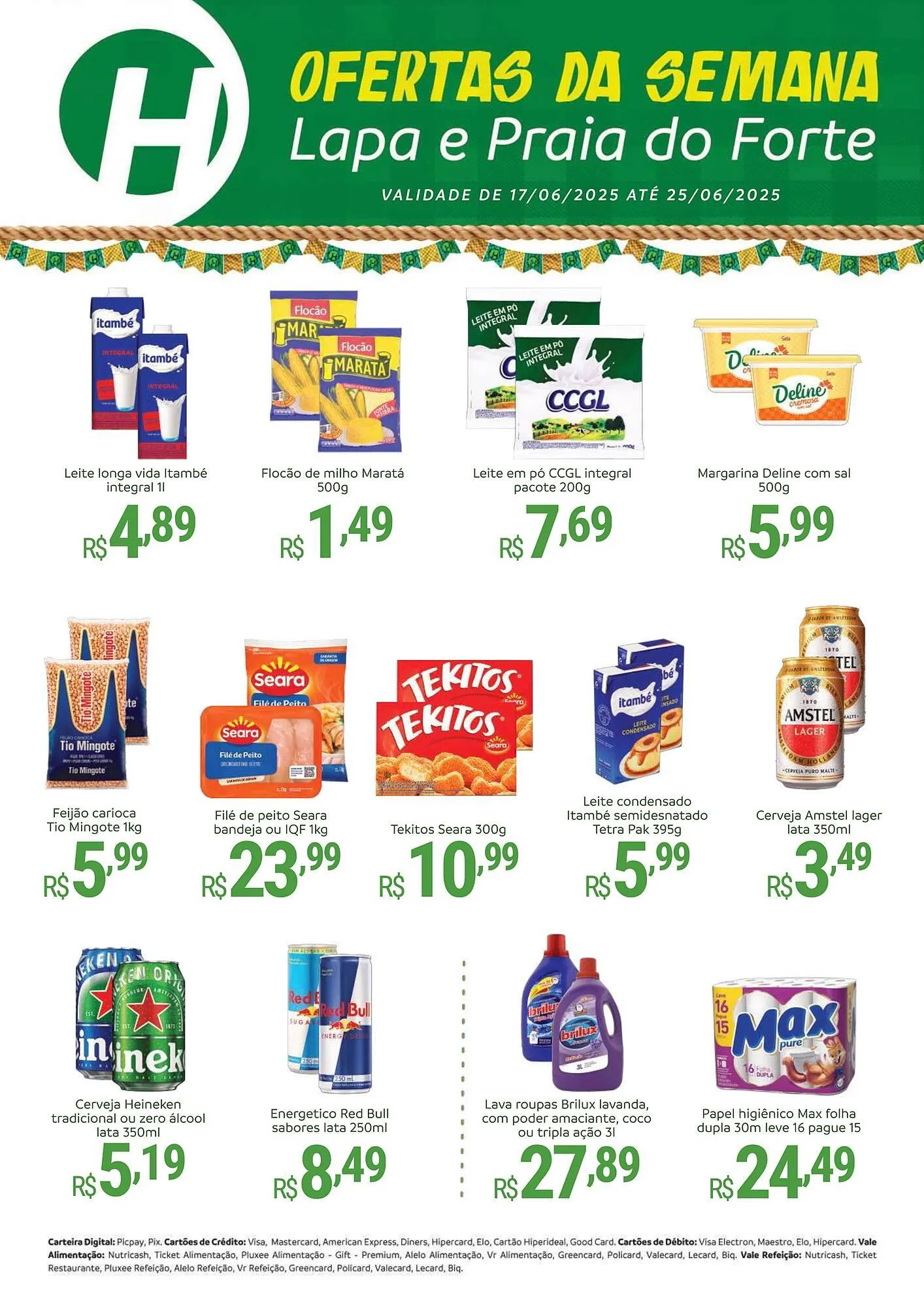 Encarte de Catálogo Hiperideal Supermercados 17 de junho até 25 de junho 2025 - Pagina 1