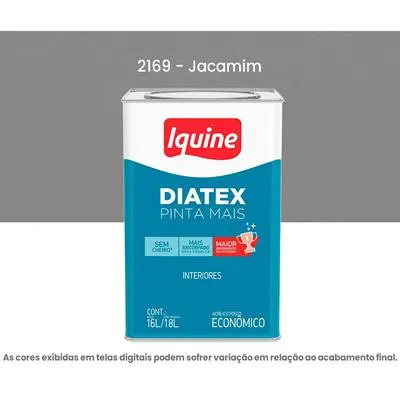 Tinta Acrilica Iquine Economica Fosco-Aveludado 16L Diatex Pinta Mais 2169 Jacamim (MP)