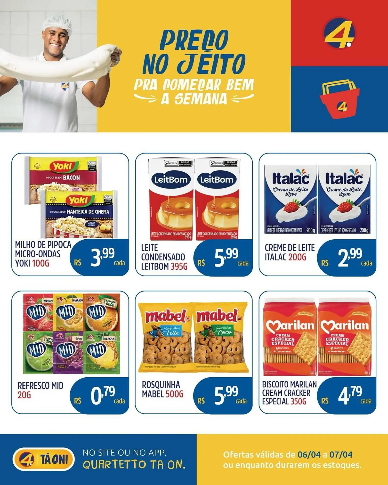 Encarte de Catálogo Quartetto Supermercados 6 de abril até 7 de abril 2026 - Pagina 1