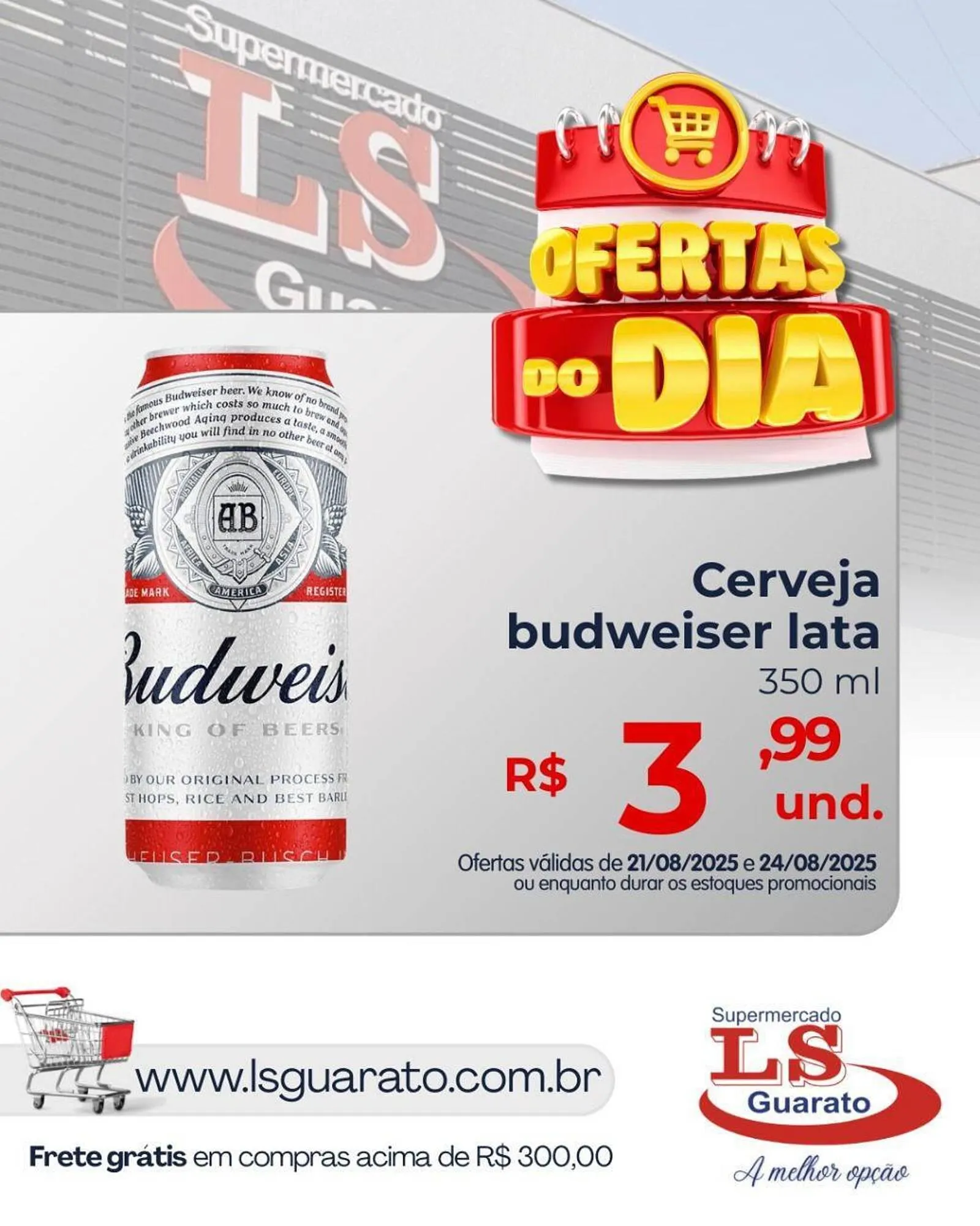 Encarte de Catálogo Supermercado LS Guarato 21 de agosto até 24 de agosto 2025 - Pagina 1