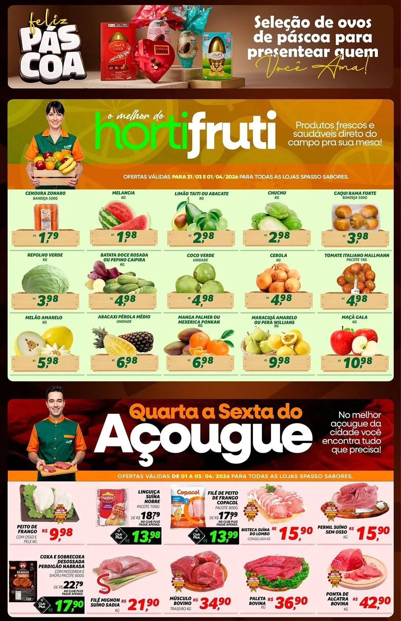 Encarte de Folheto Spasso Sabores 31 de março até 3 de abril 2026 - Pagina 1