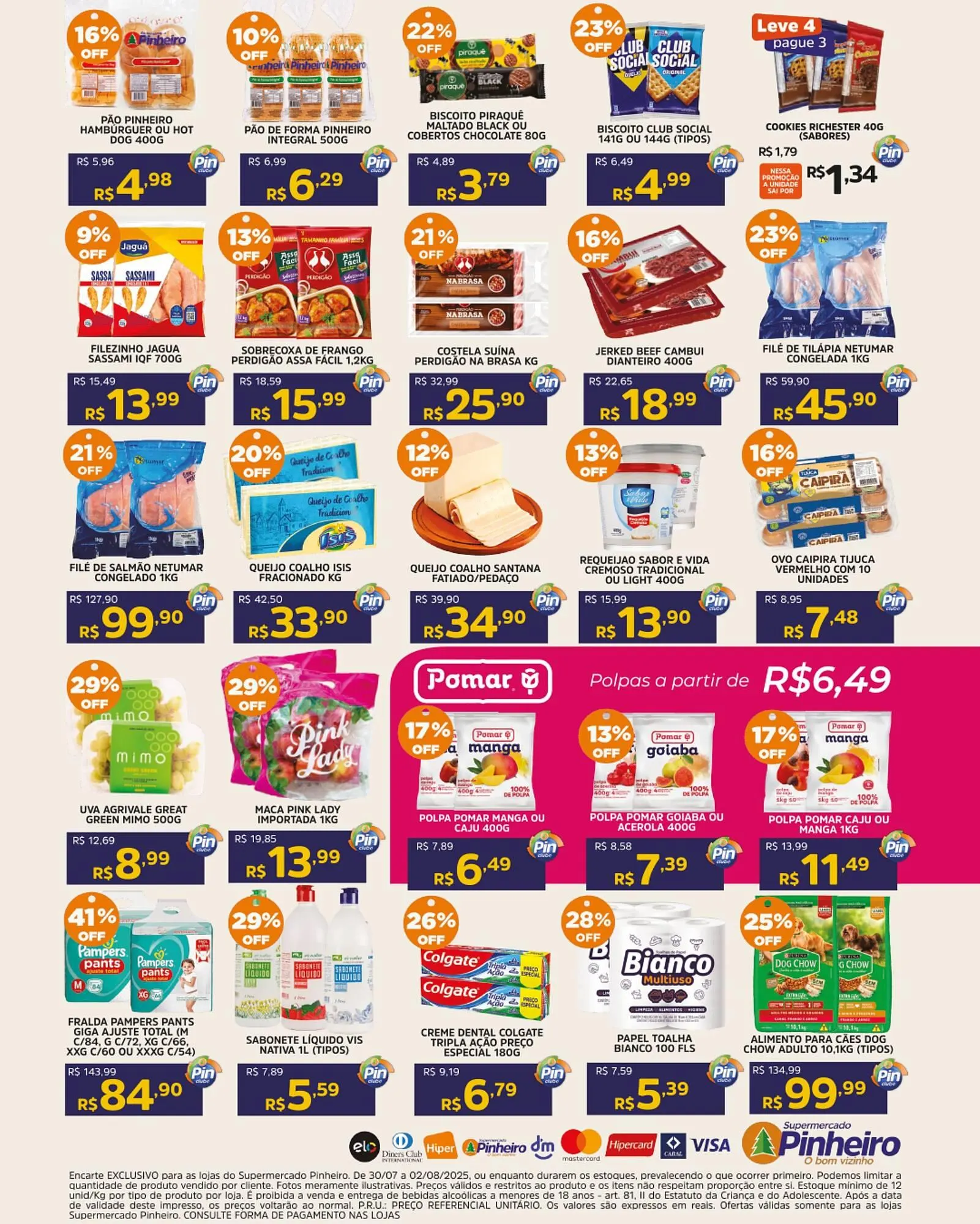 Encarte de Catálogo Pinheiro Supermercado 30 de julho até 2 de agosto 2025 - Pagina 4