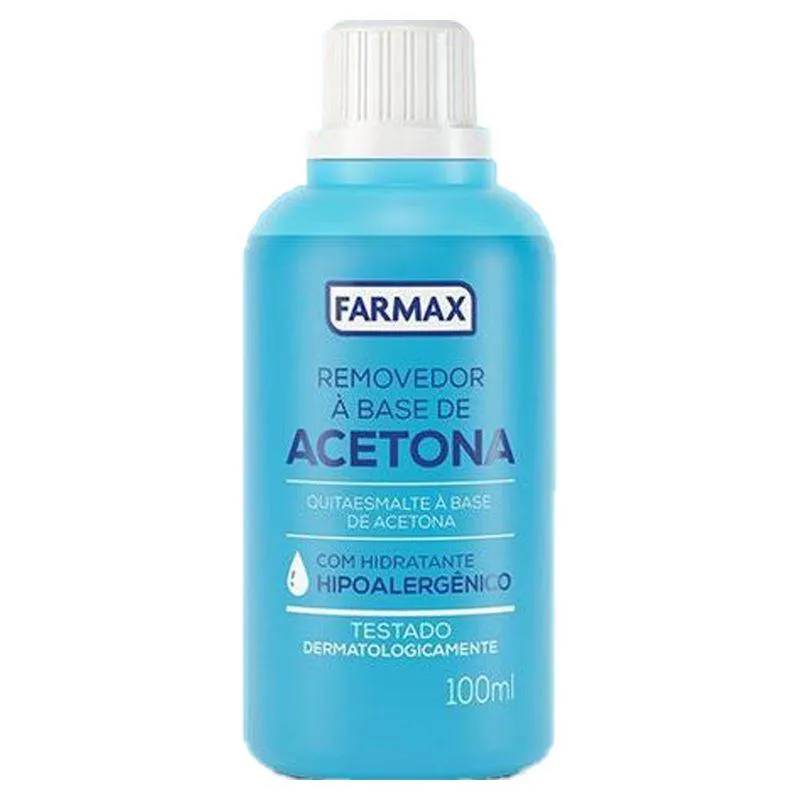 Removedor de Esmalte Farmax com Acetona 100ml