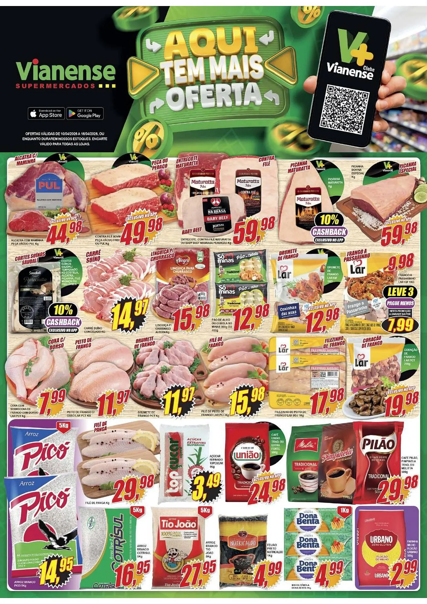 Encarte de Encarte Vianense Supermercados 14 de abril até 16 de abril 2026 - Pagina 1