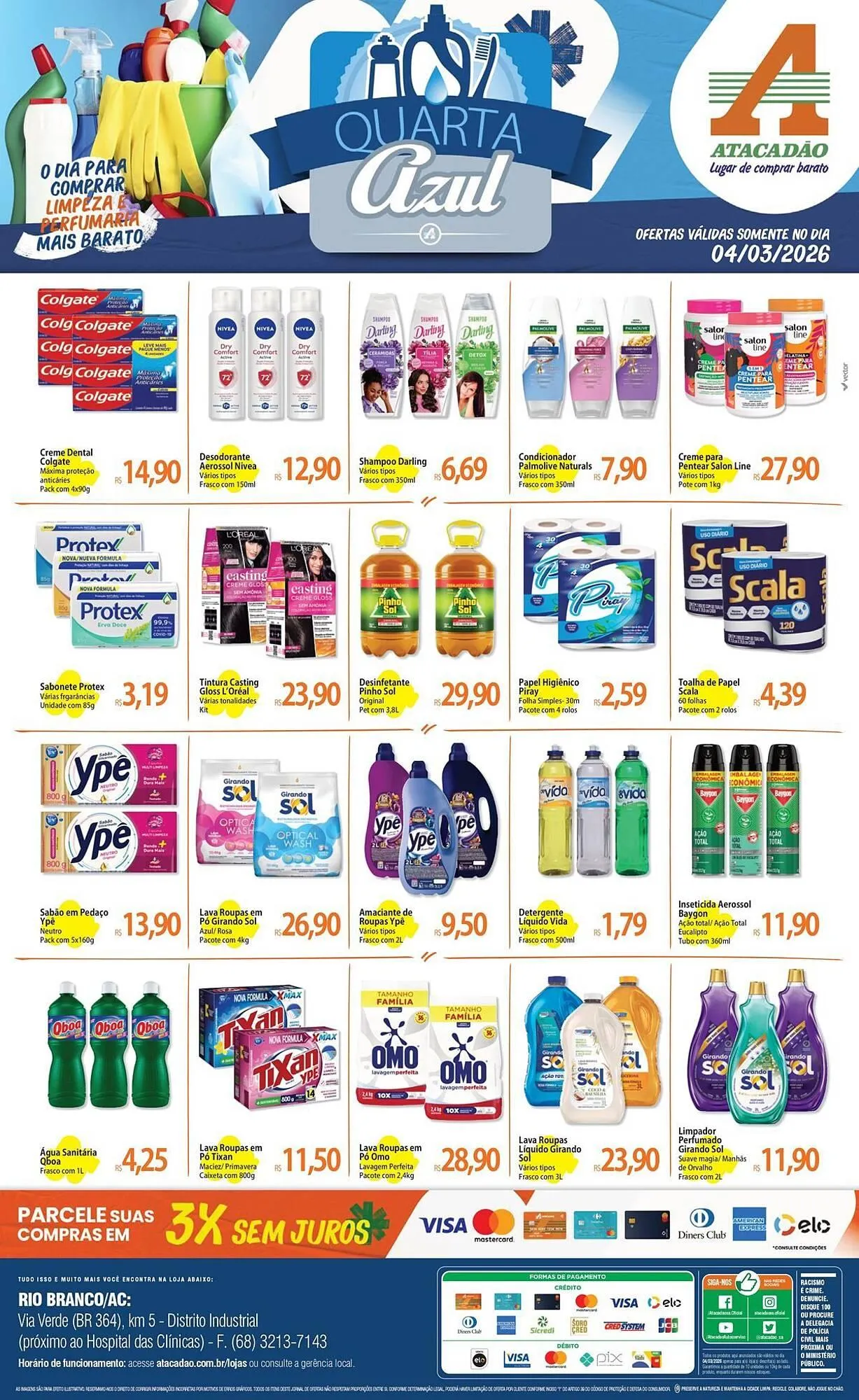 Encarte de Folheto Atacadão 4 de março até 4 de março 2026 - Pagina 1