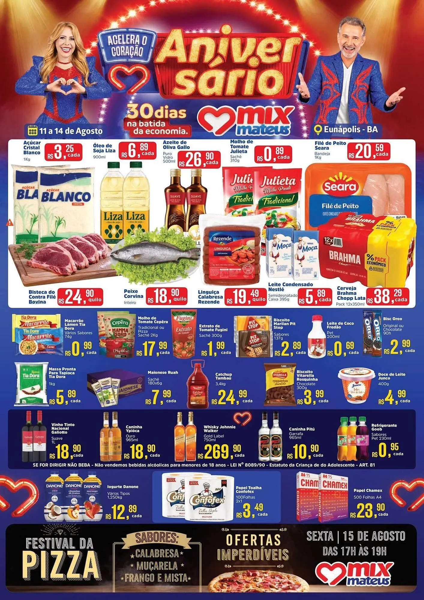 Encarte de Catálogo Supermercados Mateus 11 de agosto até 14 de agosto 2025 - Pagina 1