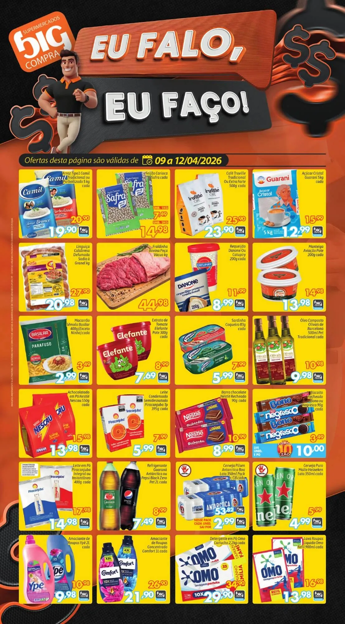 Encarte de Catálogo Supermercados Big Compra 9 de abril até 12 de abril 2026 - Pagina 1