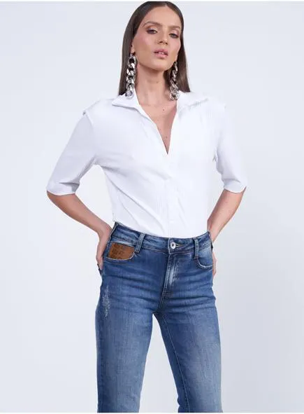 Blusa Slim Detalhe Zíper