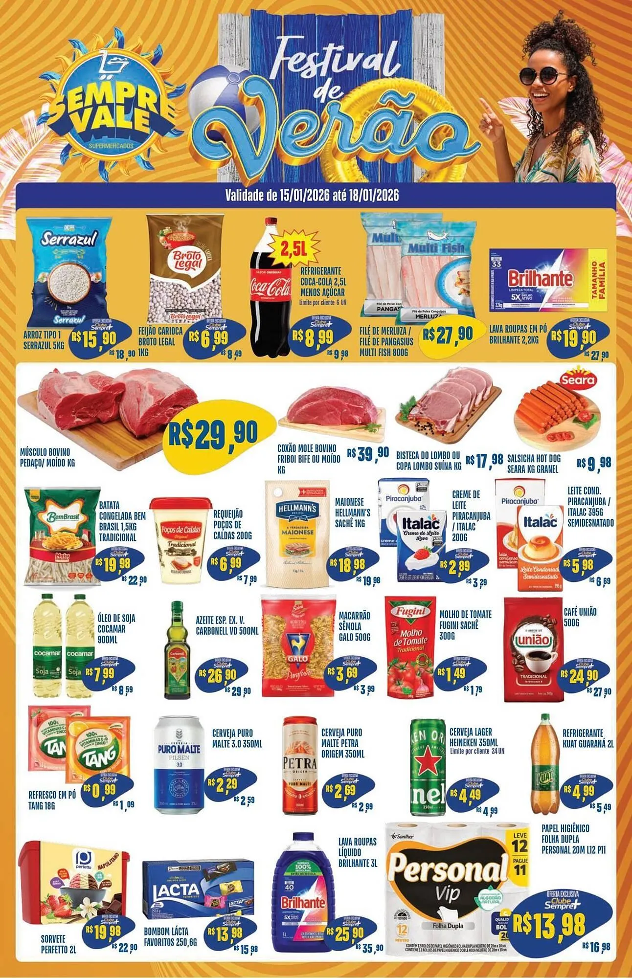 Encarte de Catálogo Sempre Vale Supermercados 15 de janeiro até 18 de janeiro 2026 - Pagina 1