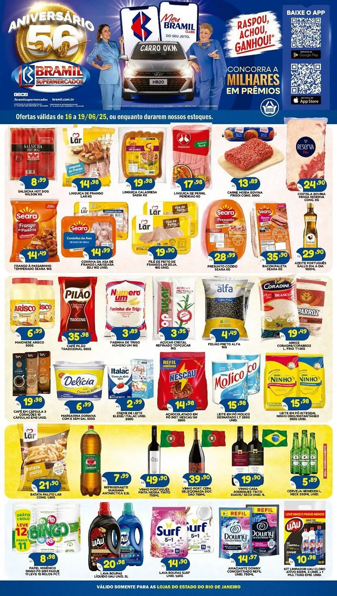 Encarte de Catálogo Bramil Supermercados 16 de junho até 19 de junho 2025 - Pagina 1