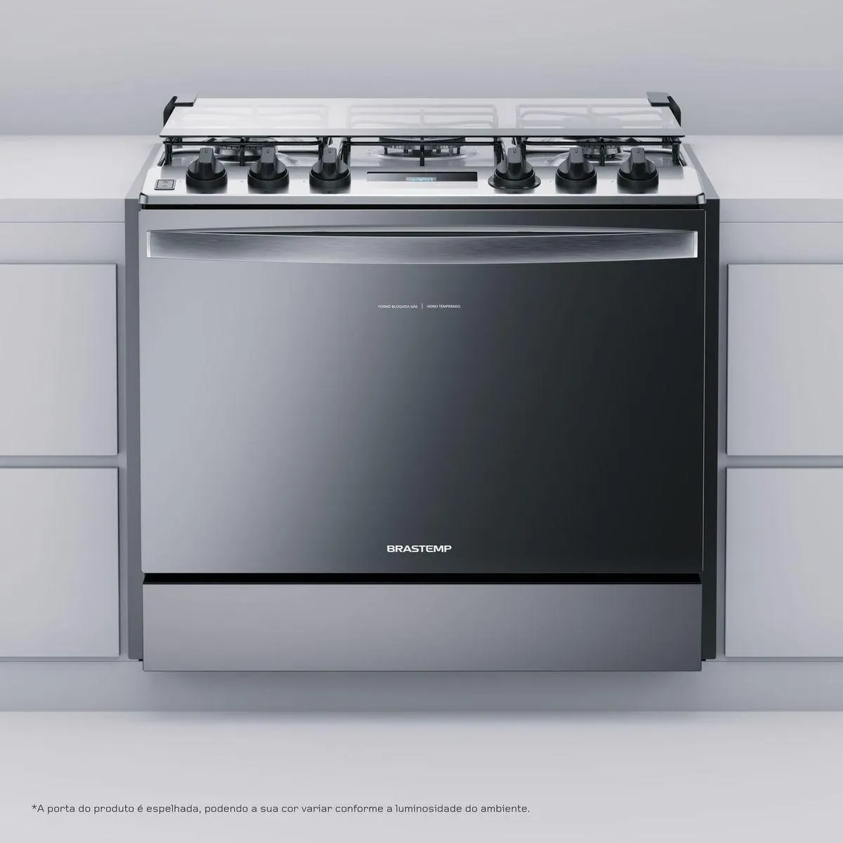 Fogão Brastemp 5 Bocas de Embutir Cor Inox com Turbo Chama e Touch Timer - BYS5PCR