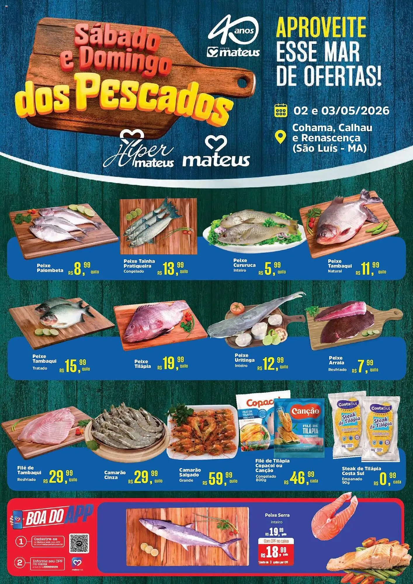 Encarte de Catálogo Supermercados Mateus 2 de maio até 3 de maio 2026 - Pagina 1