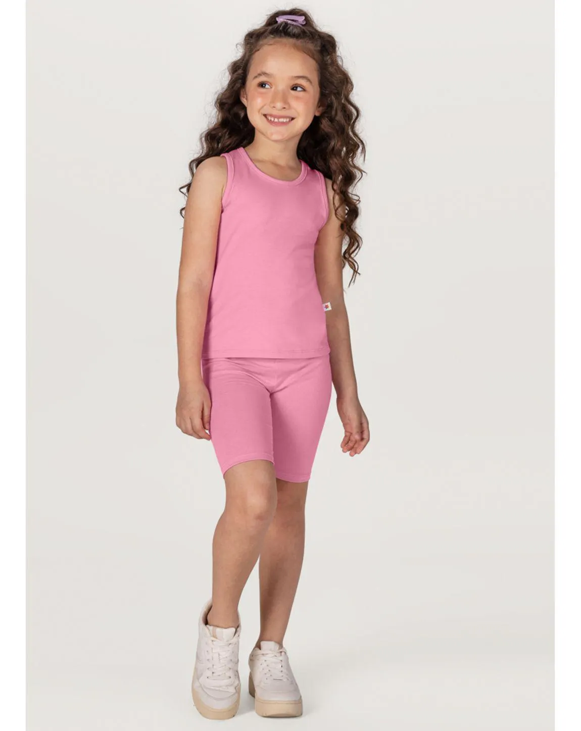 Bermuda ciclista básica infantil menina em cotton Brandili