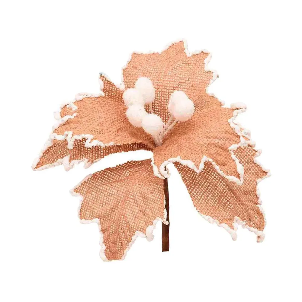 Haste Flor de Juta com Borda Branca Winth 26cmx23cm