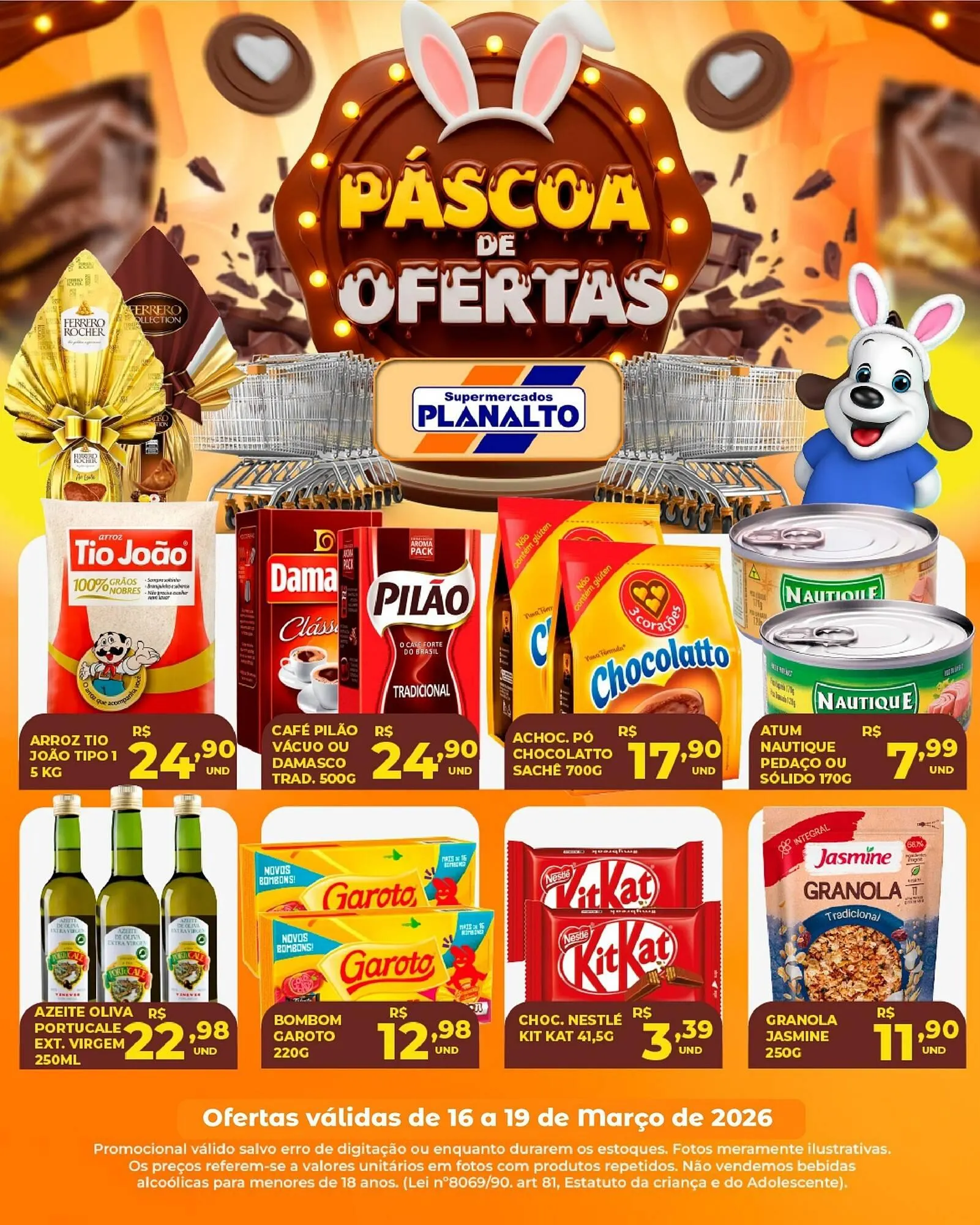 Encarte de Catálogo Supermercados Planalto 16 de março até 19 de março 2026 - Pagina 1