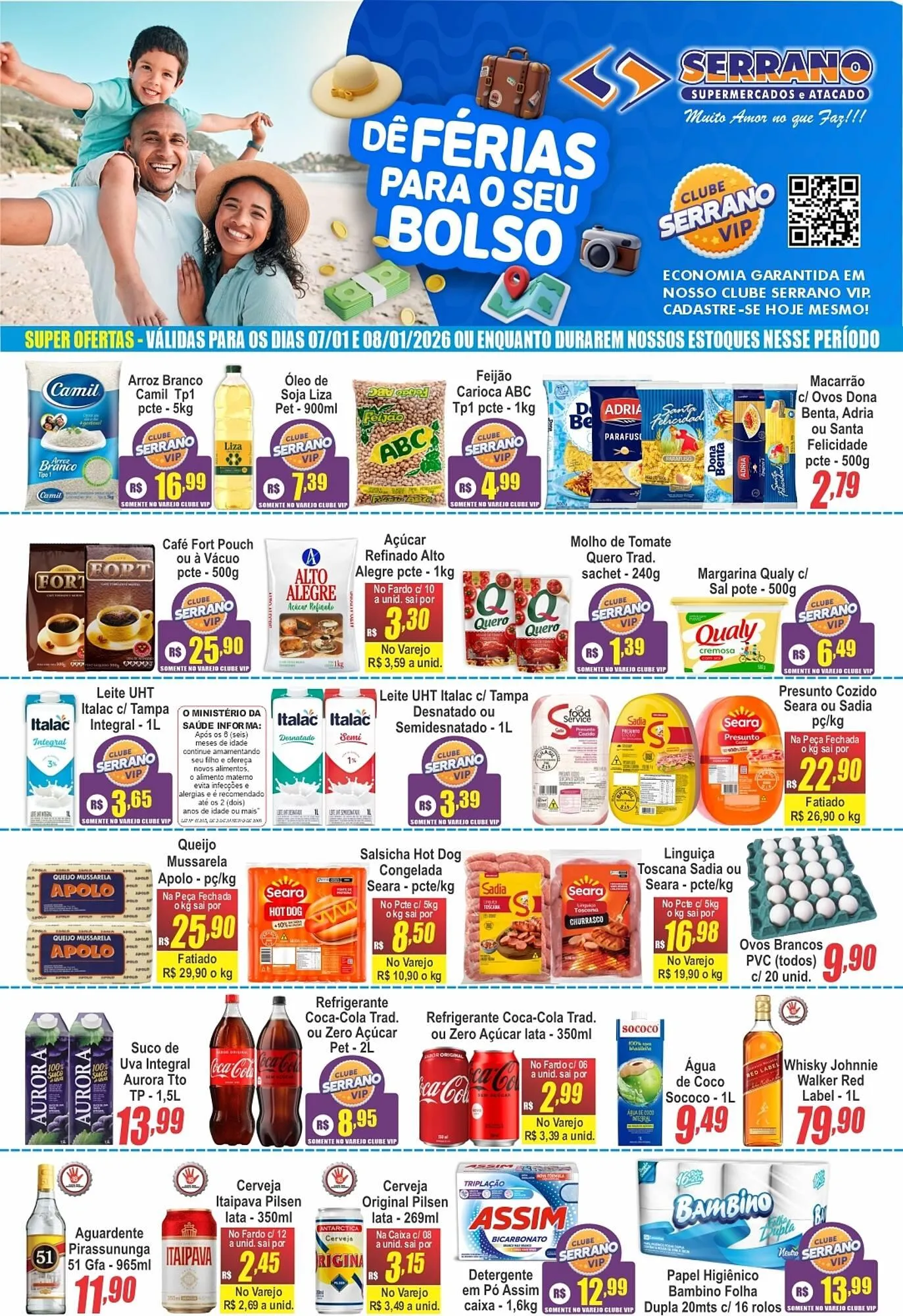 Encarte de Catálogo Serrano Supermercado 7 de janeiro até 8 de janeiro 2026 - Pagina 1
