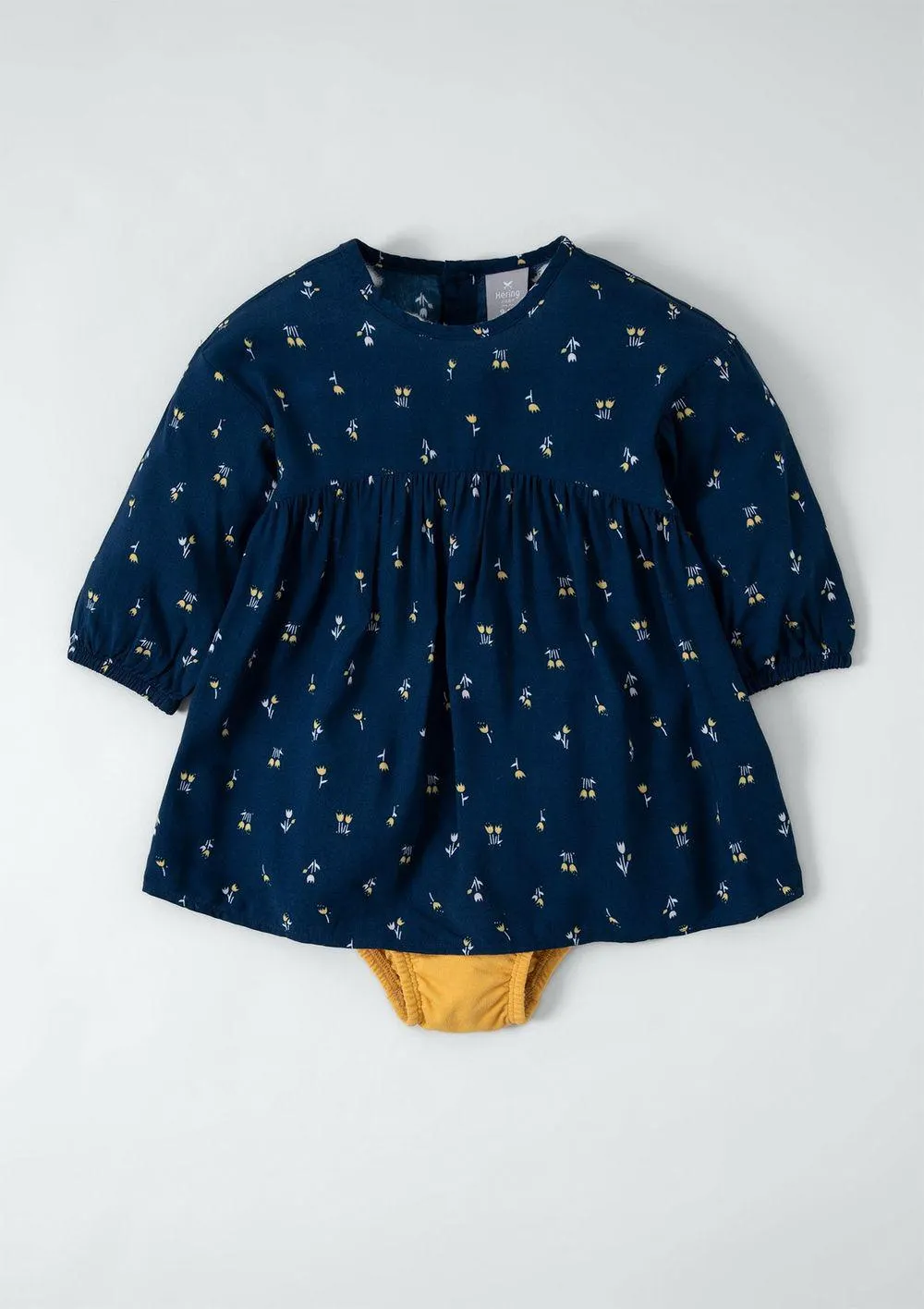 Vestido Infantil Toddler Estampado Com Calcinha - Azul