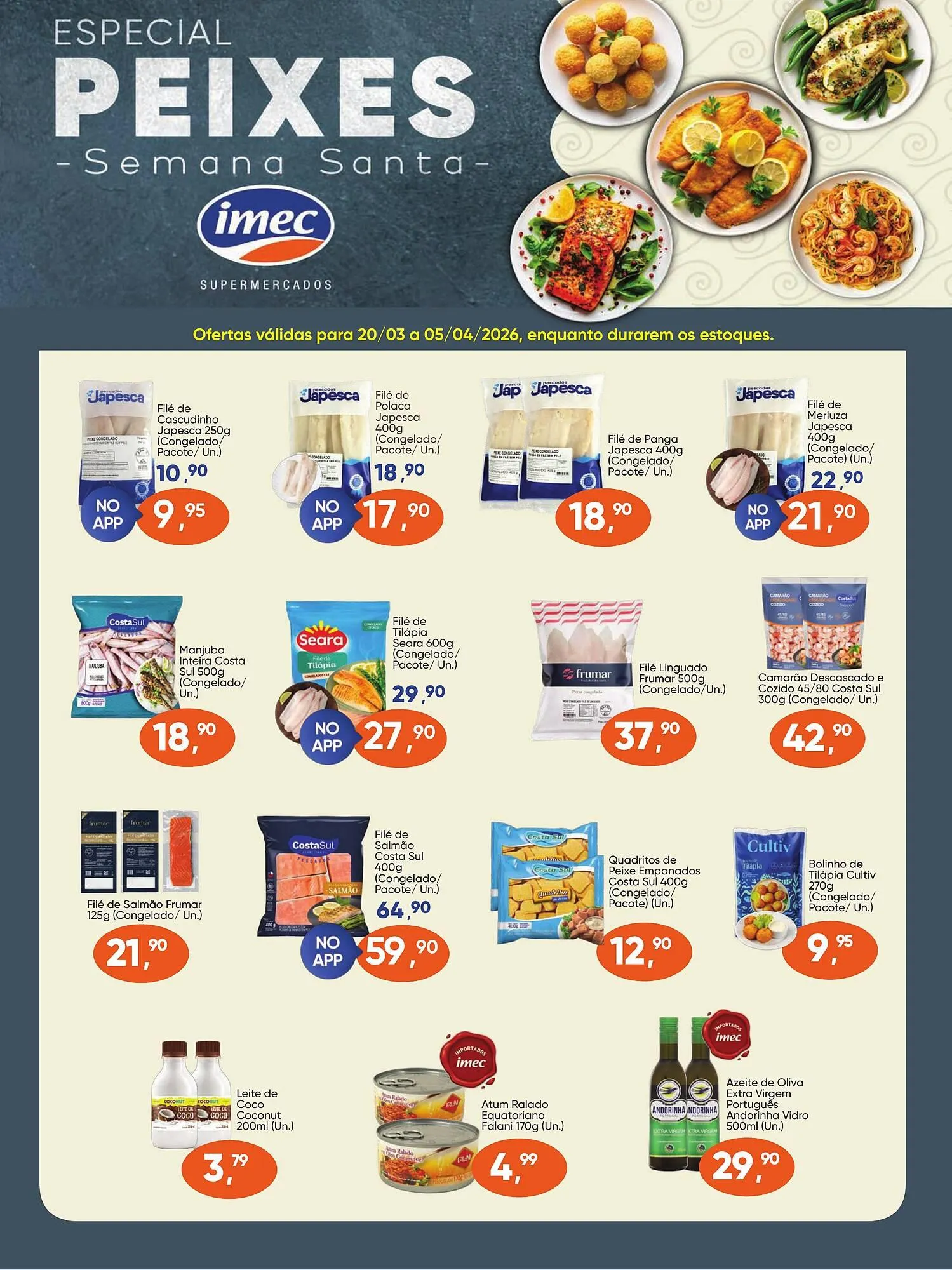 Encarte de Catálogo Imec Supermercados 20 de março até 4 de abril 2026 - Pagina 1