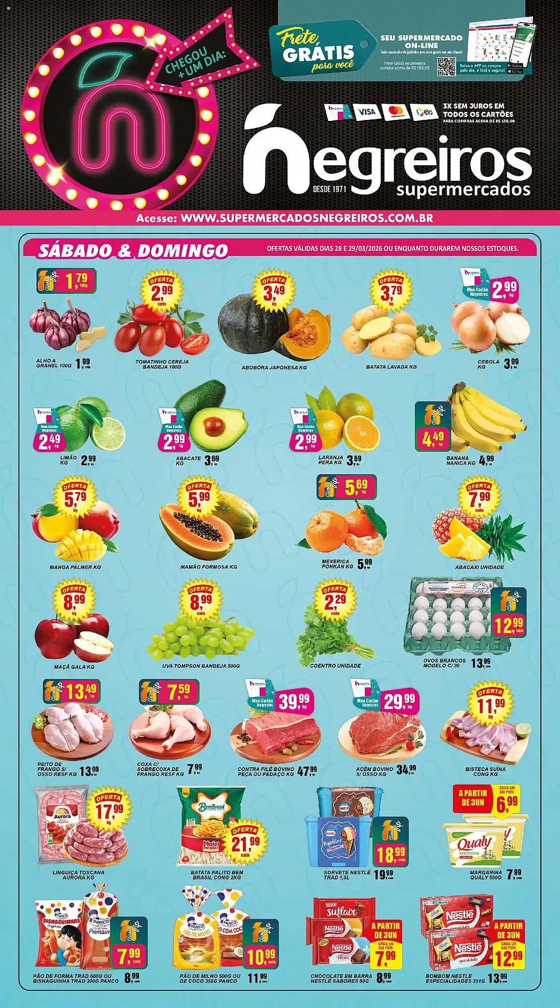 Encarte de Folheto Negreiros 28 de março até 30 de março 2026 - Pagina 1