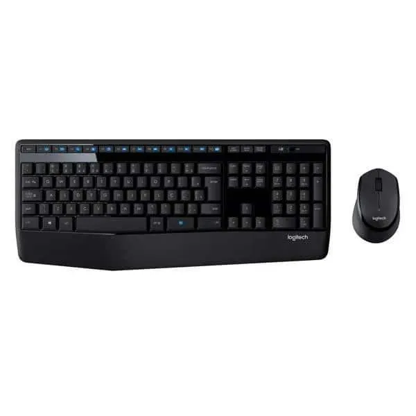 Combo Teclado e Mouse sem fio Logitech MK345 com Teclado com Apoio para as Mãos e Mouse Destro, Conexão USB, Pilhas Inclusas e Layout ABNT2 CX 1 UN