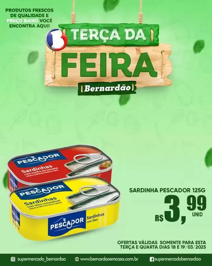 Encarte de Encarte Supermercado Bernardão 18 de março até 19 de março 2025 - Pagina 7