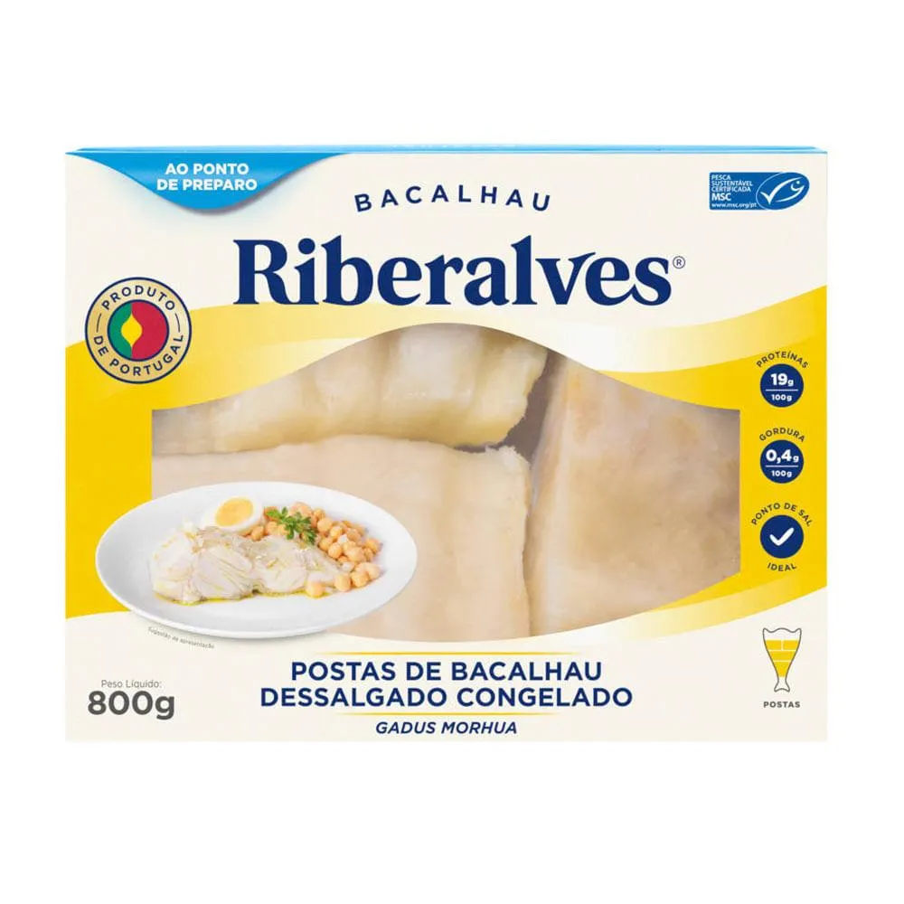 Bacalhau Morhua Posta Riberalves 800g