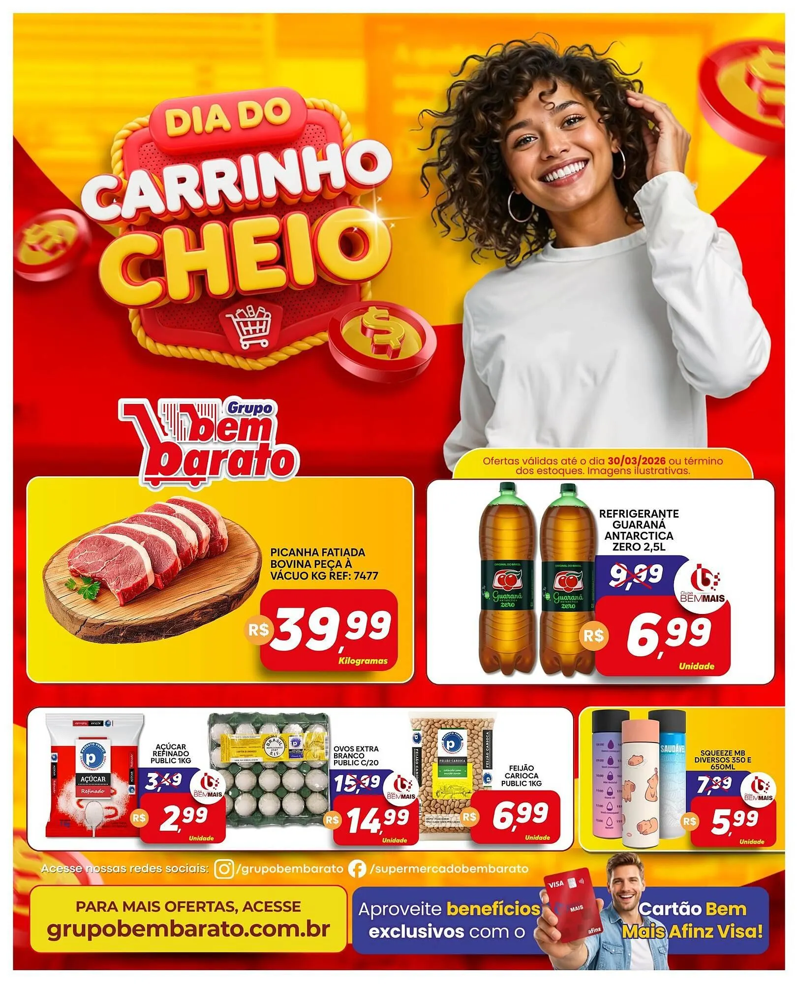Encarte de Catálogo Supermercado Bem Barato 24 de março até 30 de março 2026 - Pagina 1