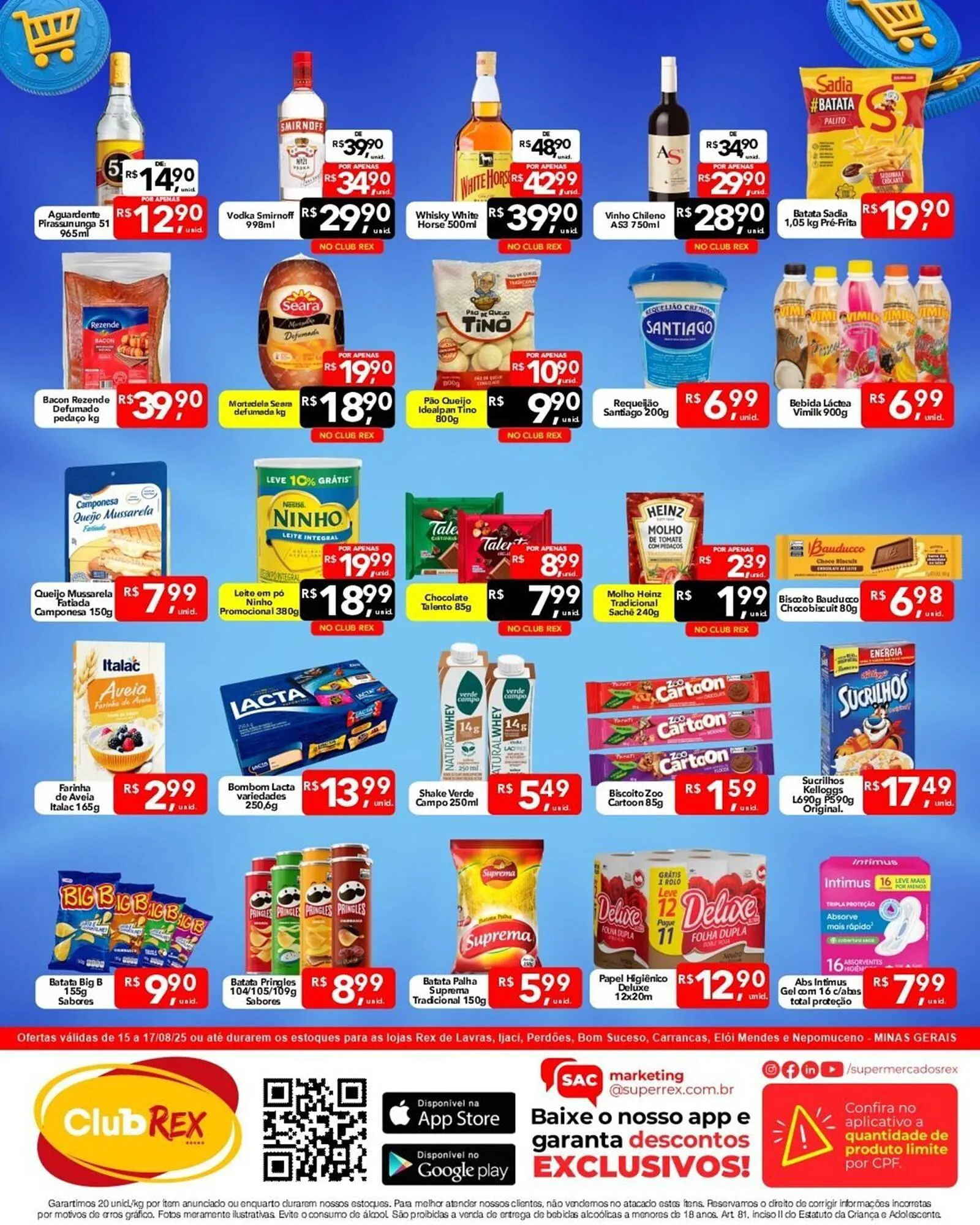 Encarte de Catálogo Supermercados Rex 15 de agosto até 20 de agosto 2025 - Pagina 8