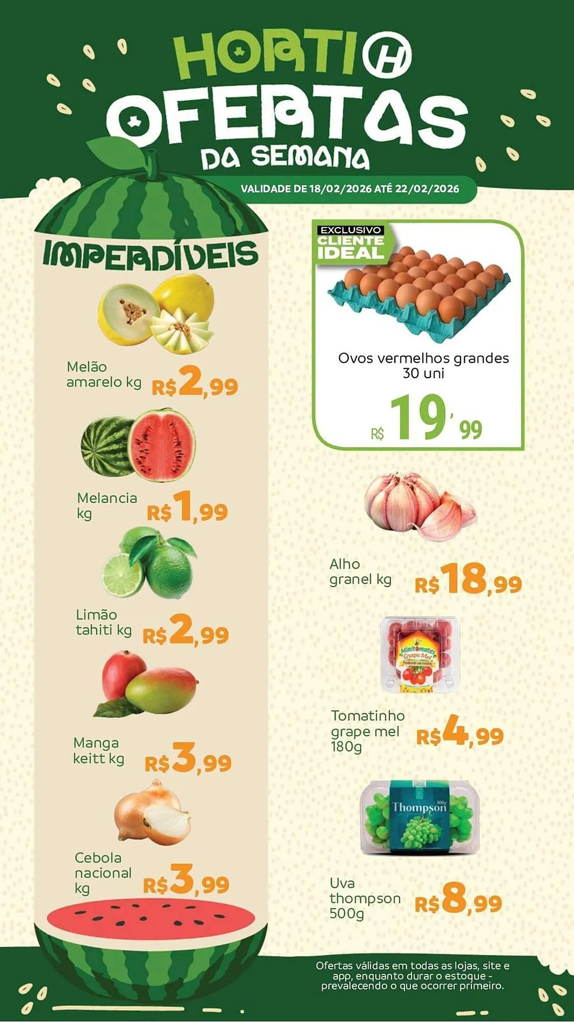 Encarte de Catálogo Hiperideal Supermercados 19 de fevereiro até 22 de fevereiro 2026 - Pagina 1