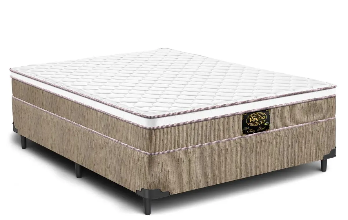 Cama Box + Colchão King Hotel