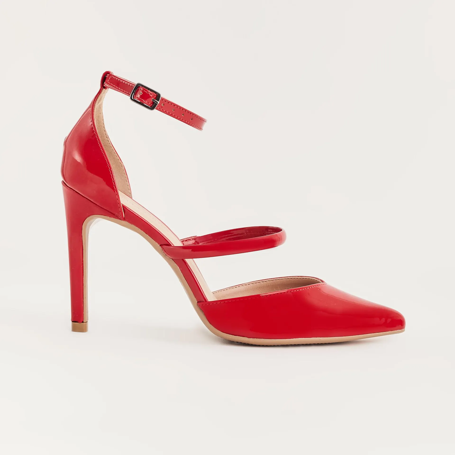 Scarpin Mary Jane de Bico Fino - VERMELHO