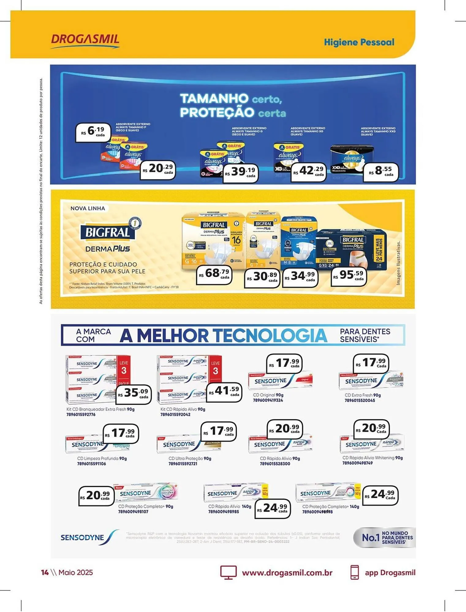 Encarte de Catálogo Drogasmil 5 de maio até 1 de junho 2025 - Pagina 14