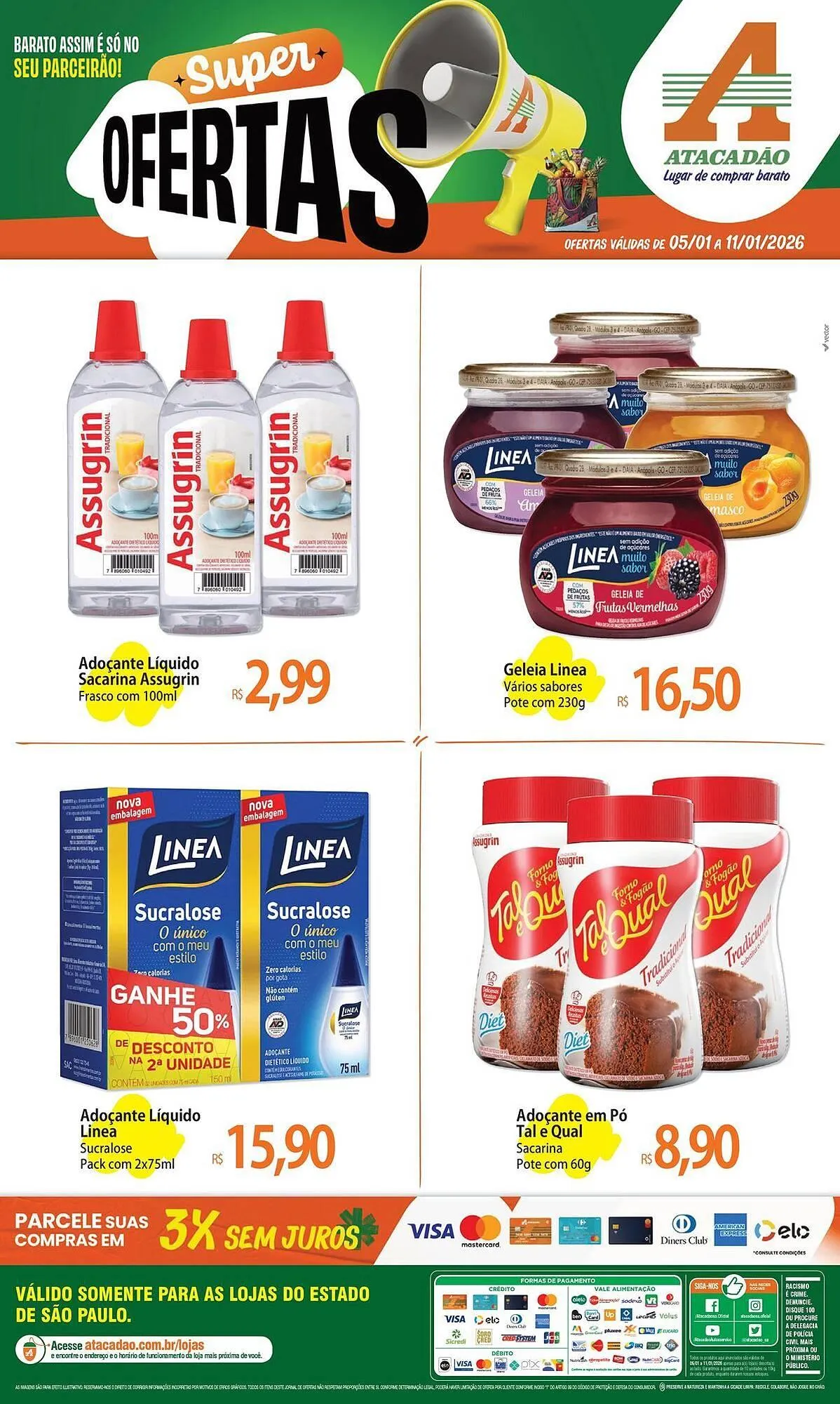 Encarte de Folheto Atacadão 6 de janeiro até 11 de janeiro 2026 - Pagina 1