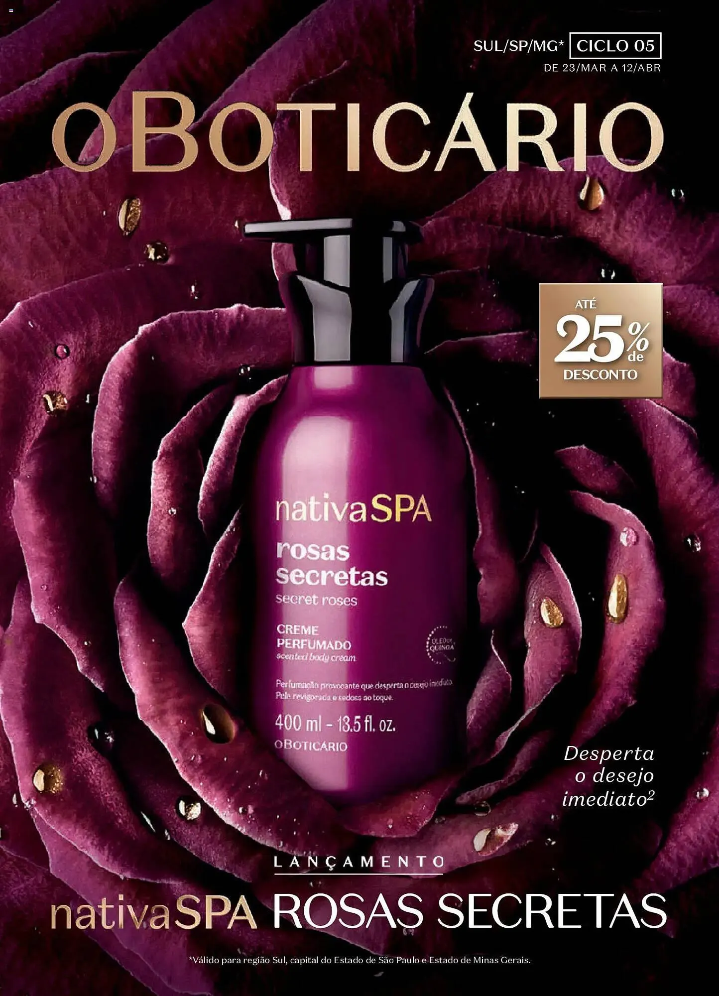 Encarte de Catálogo O Boticário 23 de março até 13 de abril 2026 - Pagina 1