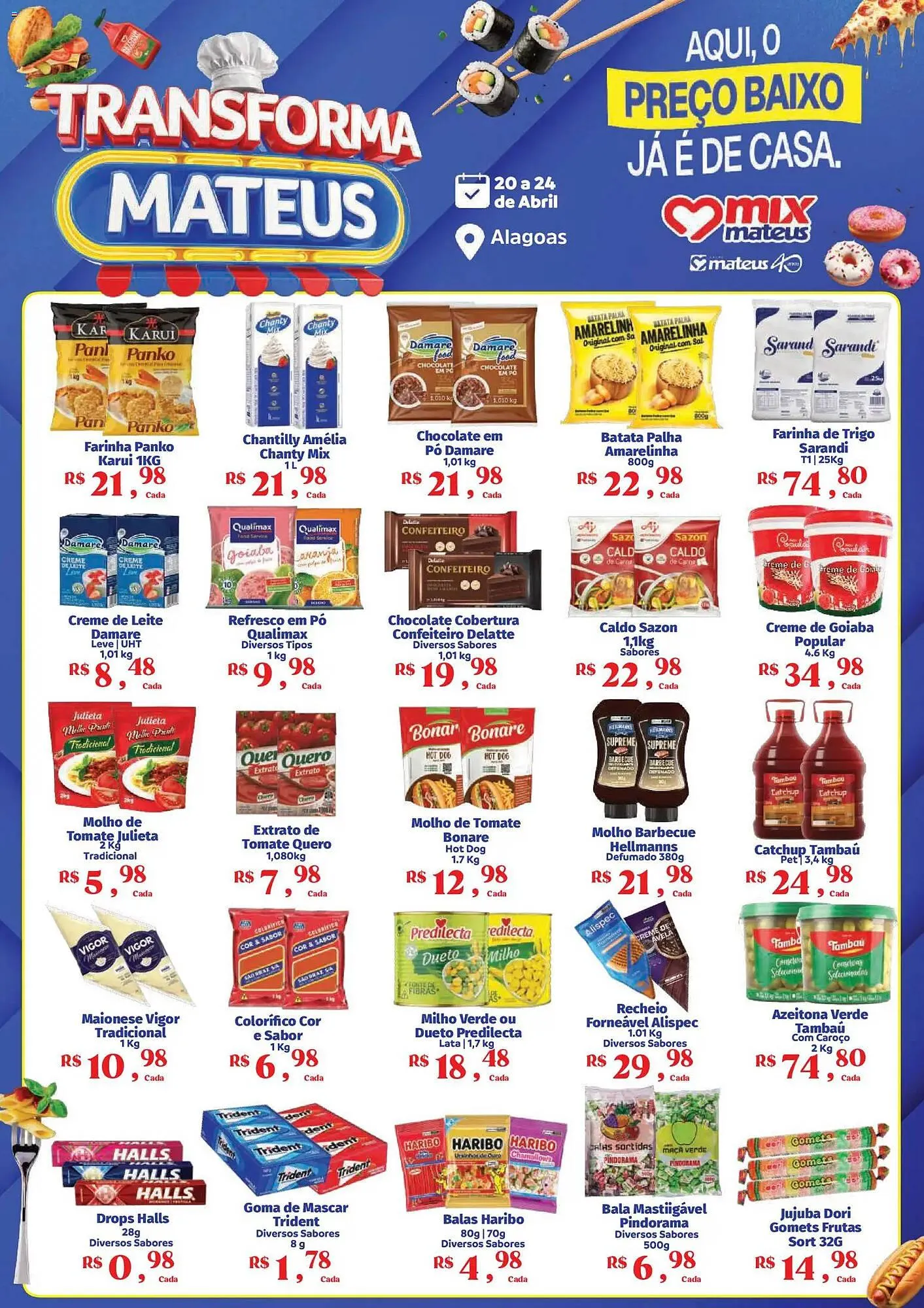 Encarte de Catálogo Supermercados Mateus 20 de abril até 24 de abril 2026 - Pagina 1