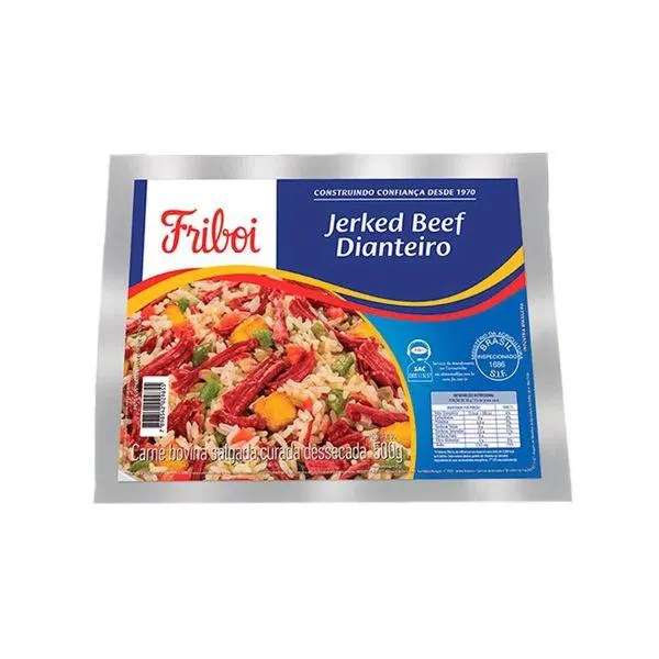 Carne Seca Bovina Jerked Beef Friboi Dianteiro 500g