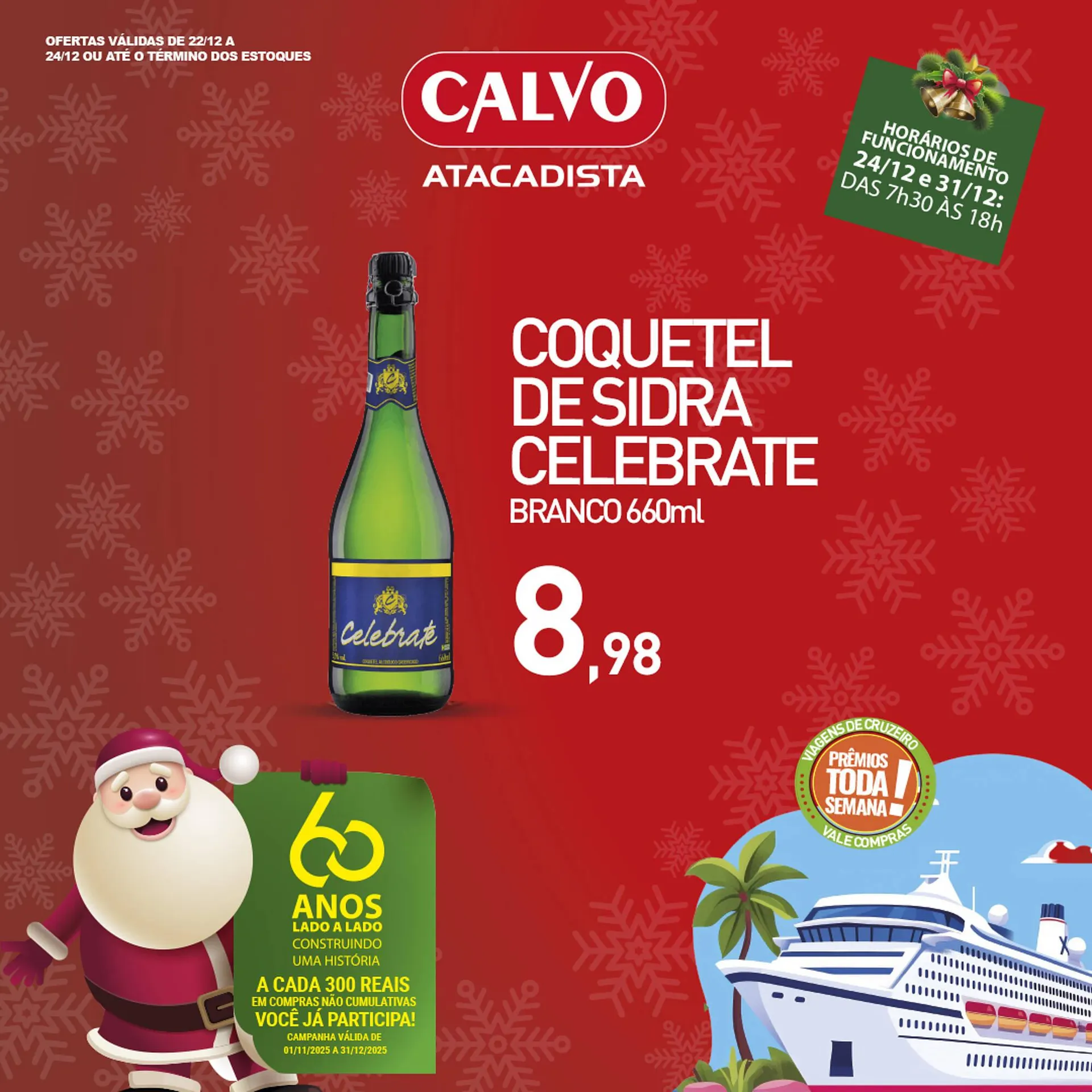 Encarte de Folheto Calvo Atacadista 22 de dezembro até 24 de dezembro 2025 - Pagina 1