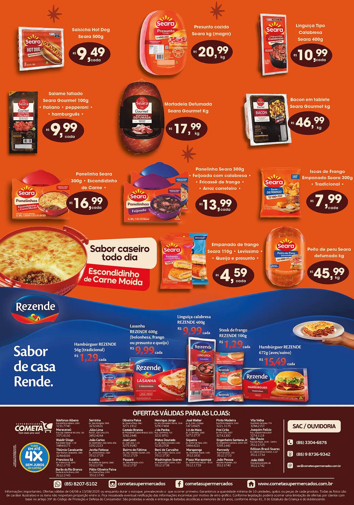 Encarte de Catálogo Cometa Supermercados 4 de agosto até 13 de agosto 2025 - Pagina 2