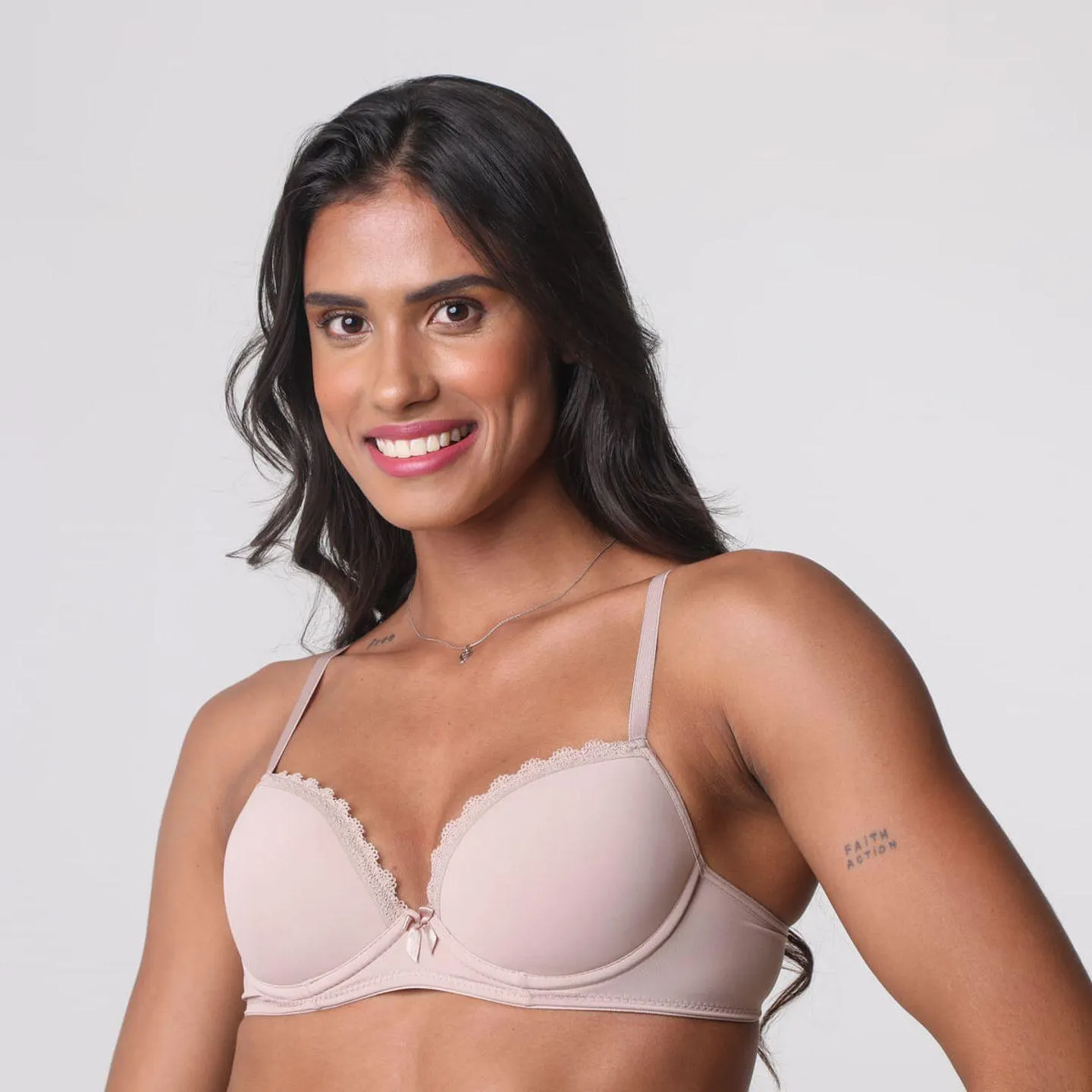 Sutiã Uniq Microfibra Renda Chocolate