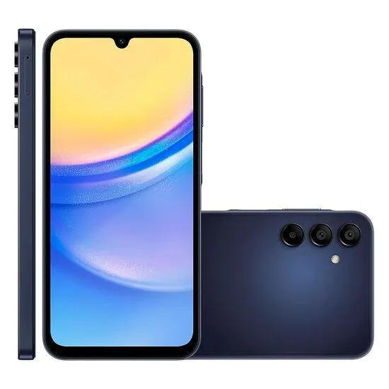 Smartphone Samsung Galaxy A15, Câmera Tripla, 256G, 4G, Azul Escuro