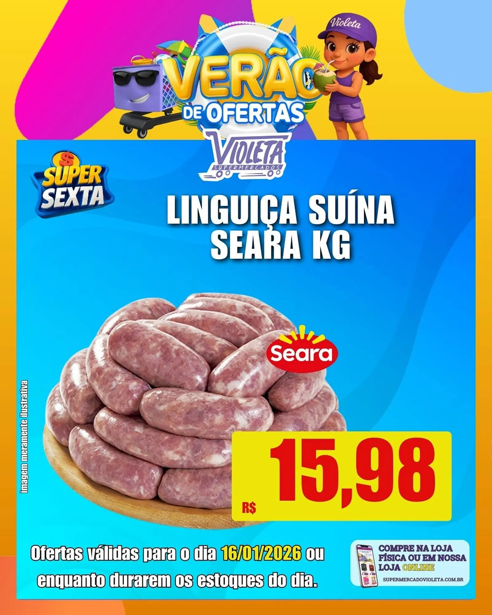 Encarte de Catálogo Violeta Supermercados 15 de janeiro até 16 de janeiro 2026 - Pagina 3