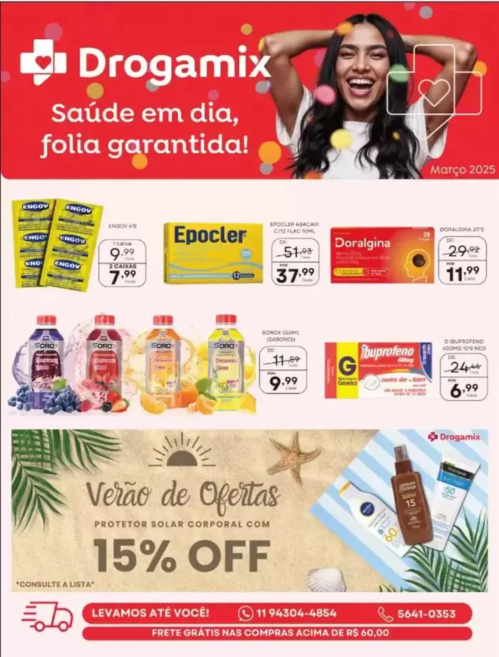 Encarte de Saude em dia, folia garantida ! 3 de março até 31 de março 2025 - Pagina 1