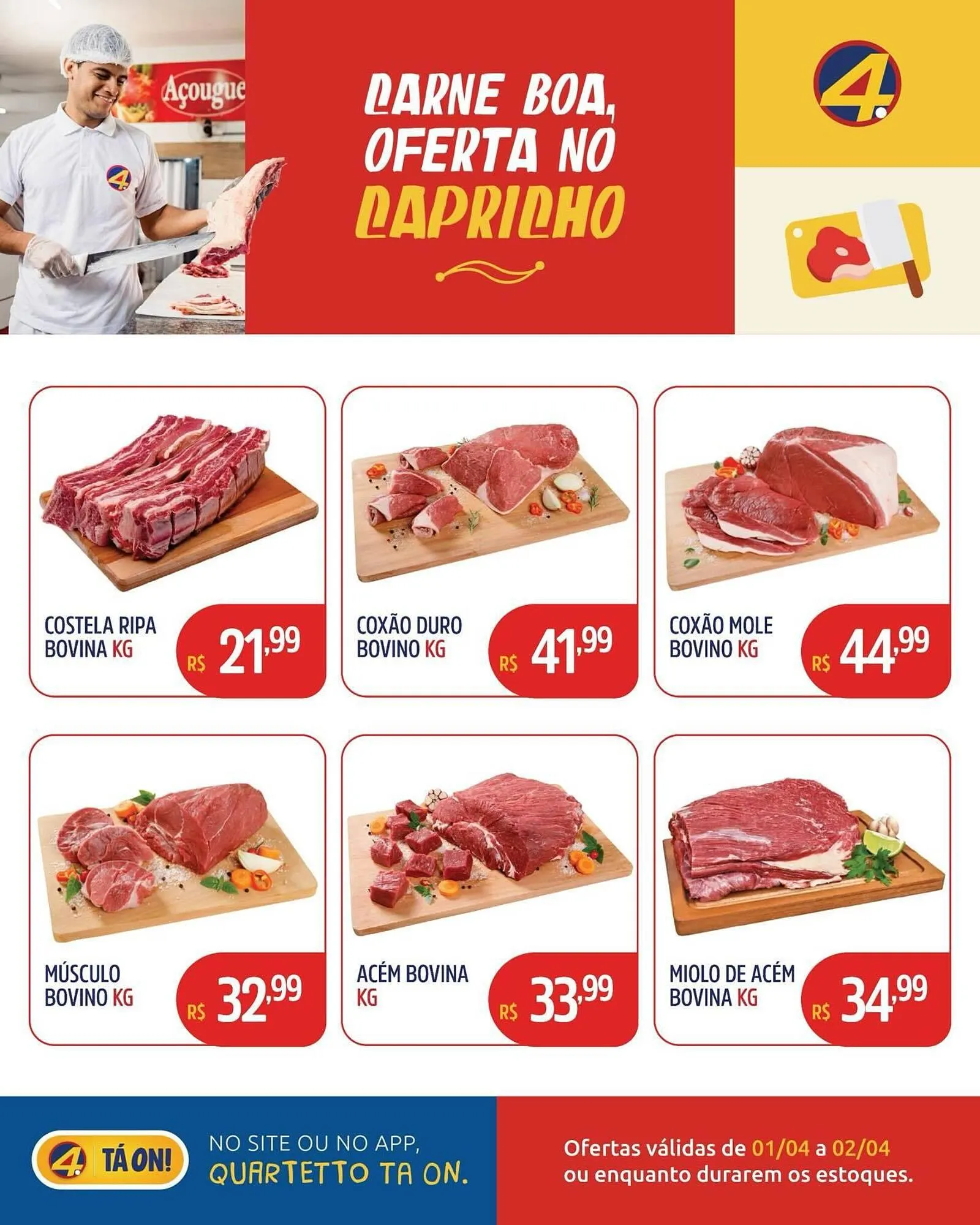 Encarte de Catálogo Quartetto Supermercados 1 de abril até 2 de abril 2026 - Pagina 1