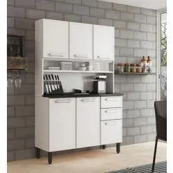 Armário Kit Bertolini Gourmet 7156 - 6 Portas, 2 Gavetas - Branco