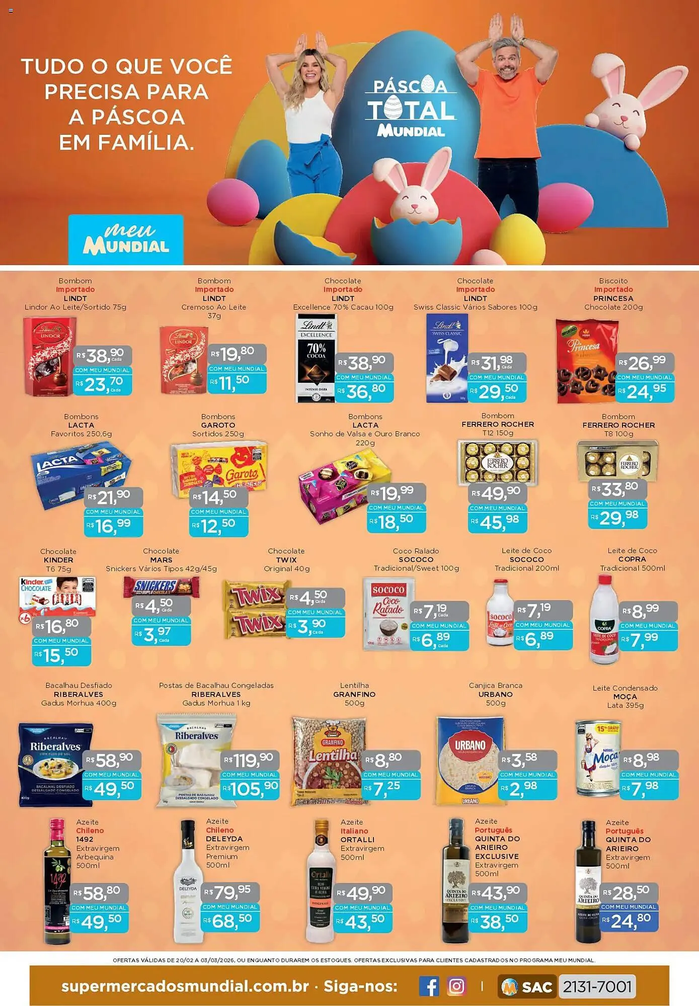 Encarte de Encarte Supermercados Mundial 20 de fevereiro até 3 de março 2026 - Pagina 1