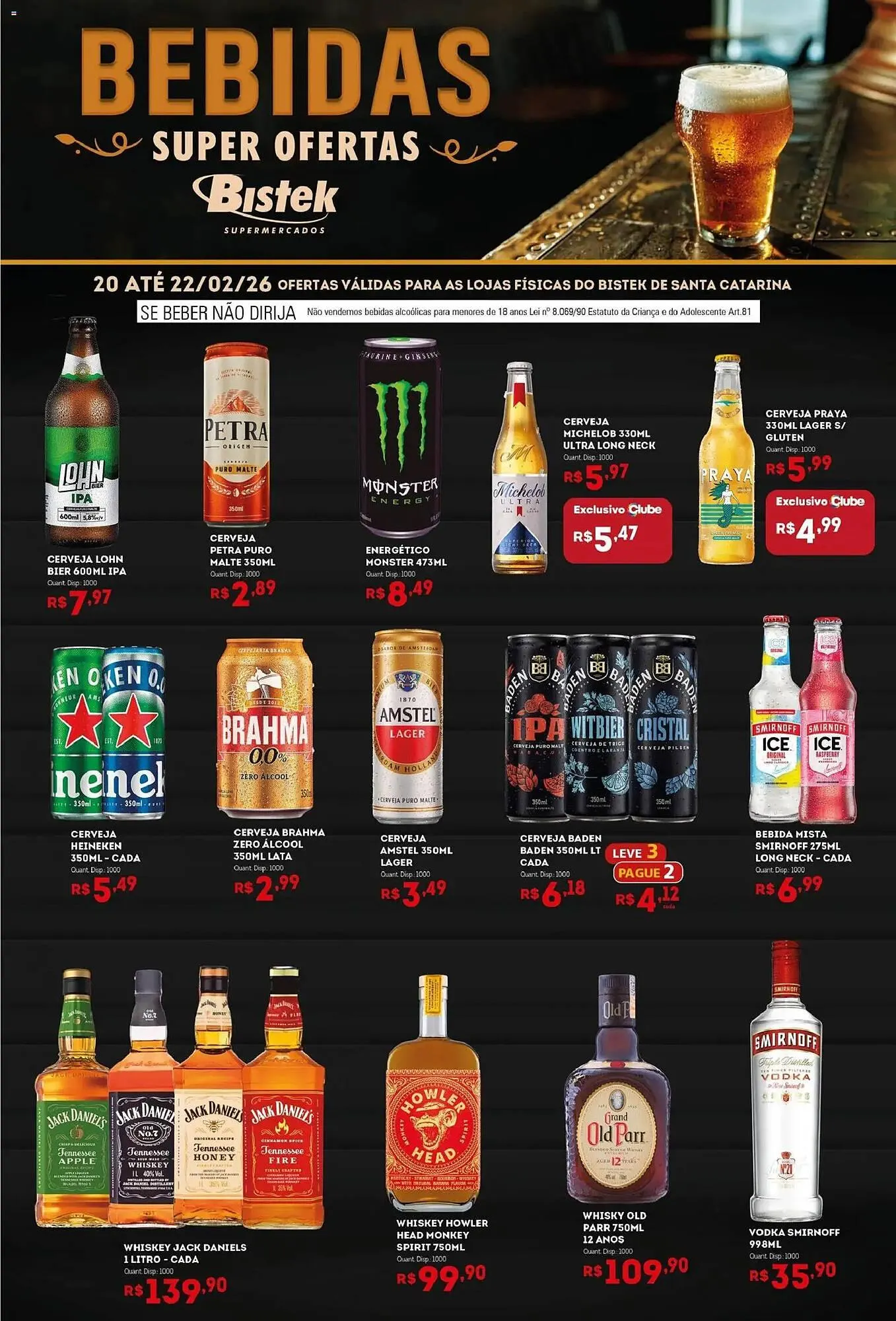 Encarte de Encarte Bistek Supermercados 20 de fevereiro até 22 de fevereiro 2026 - Pagina 1